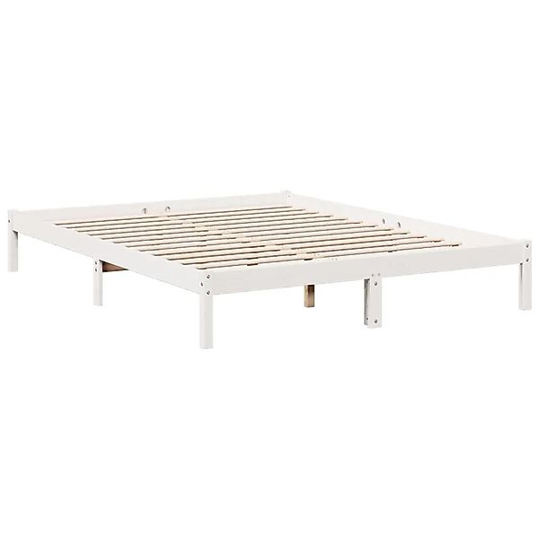 vidaXL Massivholzbett Extra Lang ohne Matratze Weiß 140x220 Kieferholz 8524 günstig online kaufen