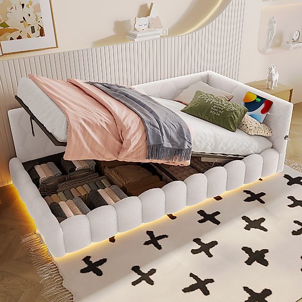 Flieks Daybett, Hydraulisches Polsterbett Tagesbett Schlafsofa günstig online kaufen