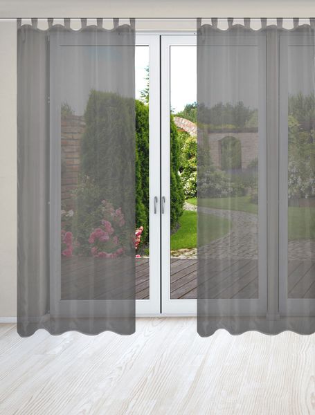 HOME WOHNIDEEN Vorhang »NESSI 2er Pack« Schlaufen 2 Stk. tlg. Uni, Voile, t günstig online kaufen