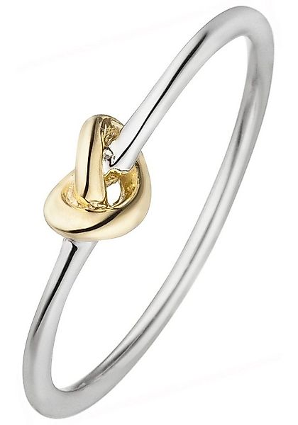 JOBO Fingerring Knoten, 925 Silber bicolor vergoldet günstig online kaufen