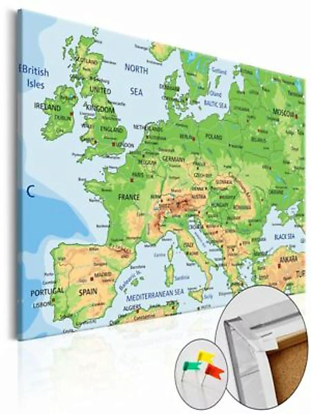 artgeist Pinnwand Bild Europe [Cork Map] mehrfarbig Gr. 90 x 60 günstig online kaufen