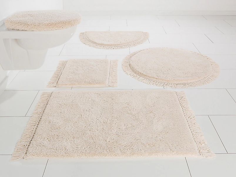 OTTO home Badematte "Finca, Badvorleger, Badezimmer Teppich" Höhe 16 mm rut günstig online kaufen