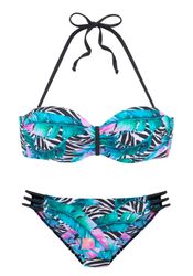 Vivance Bügel-Bandeau-Bikini mit Animaldruck und unifarbenen günstig online kaufen