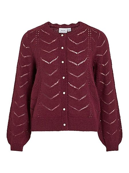 Vila Cardigan Eleganter Strick mit Perlenknöpfen und Strukturmuster (1-tlg) günstig online kaufen