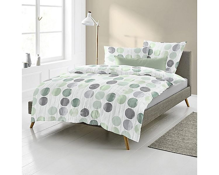 TRAUMSCHLAF Bettwäsche Punkte, Biber, 2 teilig, Winterbettwäsche in warmer günstig online kaufen