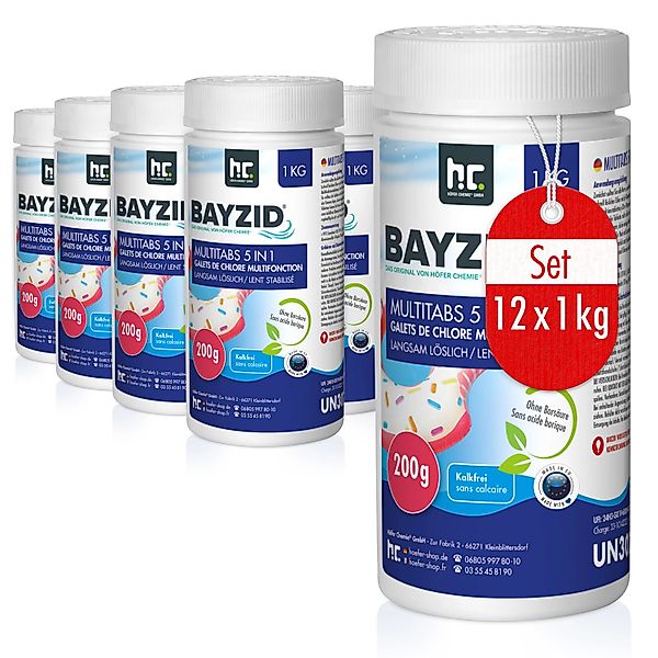 Bayzid Multitabs 20g 5in1 für Pools 12 x 1kg günstig online kaufen