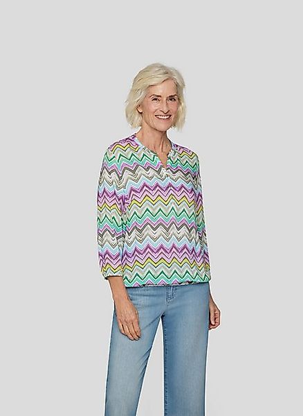 Rabe Klassische Bluse Rabe Modische Bluse mit Zickzack-Muster günstig online kaufen