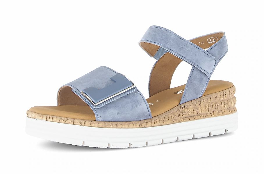 Gabor Keilsandalette "GENUA", Riemchensandale, Komfortschuh, Schmuckelement günstig online kaufen