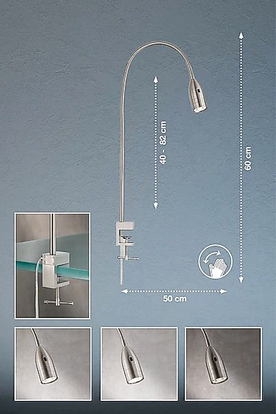 FISCHER & HONSEL LED Klemmleuchte »Sten«, 1 flammig, Leuchtmittel LED-Modul günstig online kaufen