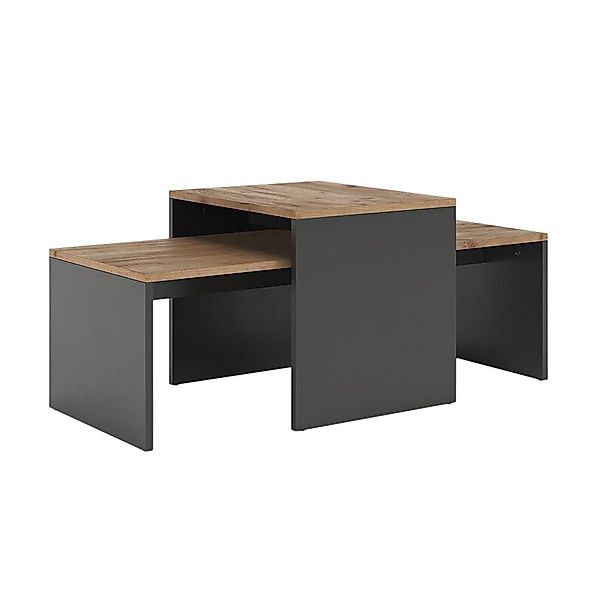 Vicco Couchtisch Donat, Anthrazit/Goldkraft Eiche, 100 günstig online kaufen