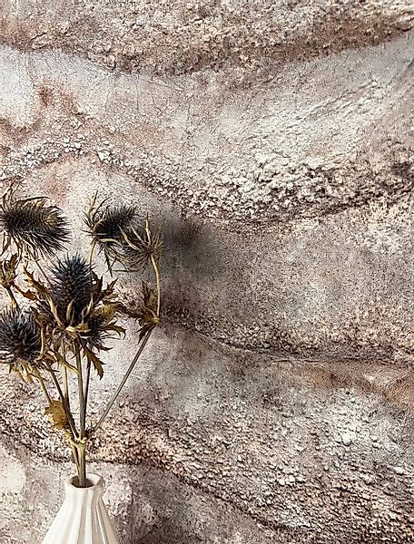 Newroom Vliestapete, Kupfer Tapete Modern Stein - Steintapete Steinoptik Gr günstig online kaufen