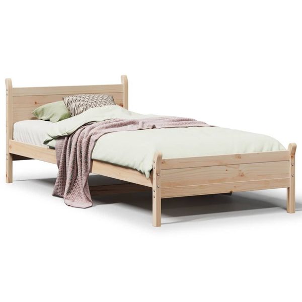 vidaXL Bett Massivholzbett ohne Matratze 75x190 günstig online kaufen