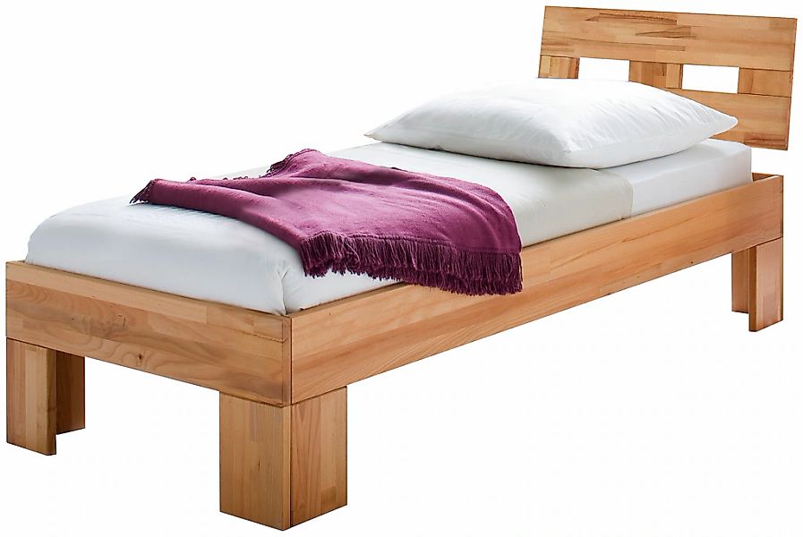 Home affaire Massivholzbett "Modesty I Bett mit robustem Fußgestell in Wink günstig online kaufen