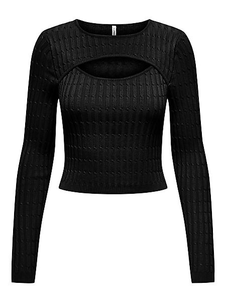 ONLY Strickpullover ONLMEDDI LS CABLE CROP günstig online kaufen
