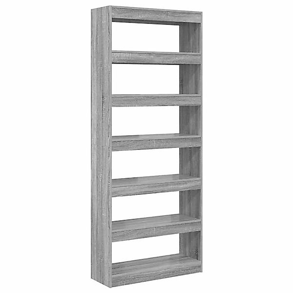 vidaXL Bücherregal Grau Sonoma 80 x 30 x 198 cm Holzwerkstoff 3388356 günstig online kaufen