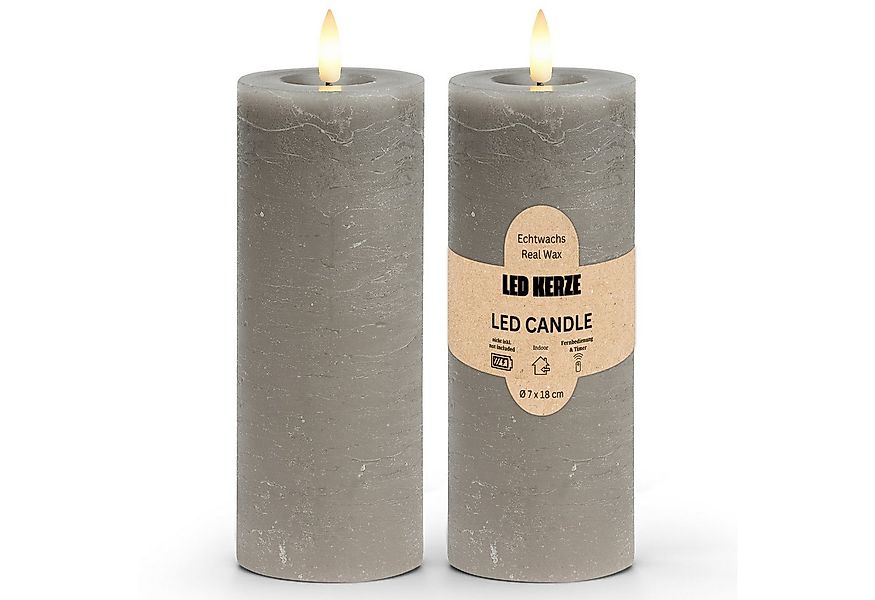 matches21 HOME & HOBBY LED-Kerze LED Stumpenkerzen Set Wachs, Flackernde Fl günstig online kaufen
