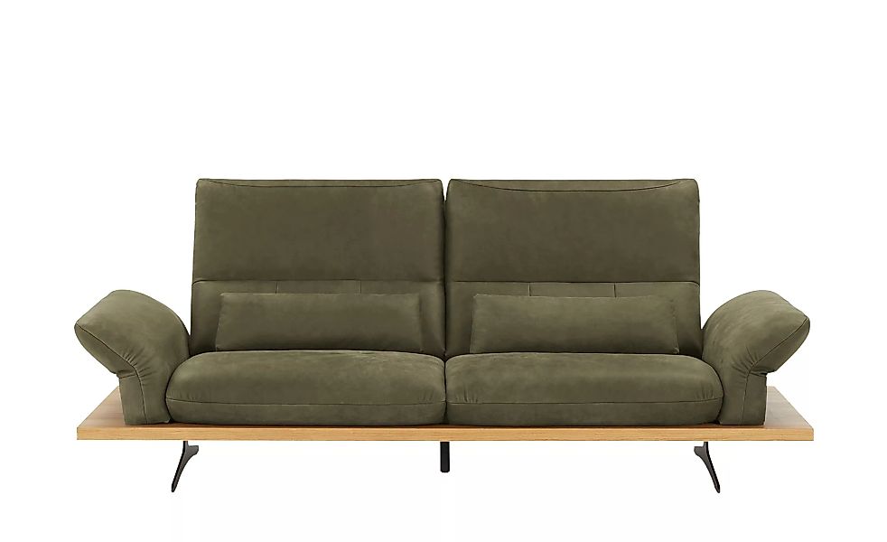 W.SCHILLIG Leder Sofa  Imperia - grün - 220 cm - 71 cm - 99 cm - Polstermöb günstig online kaufen