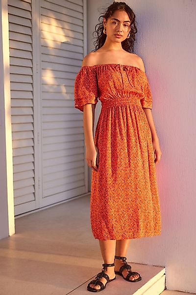 Next Sommerkleid Schulterfreies Sommerkleid – Petite günstig online kaufen