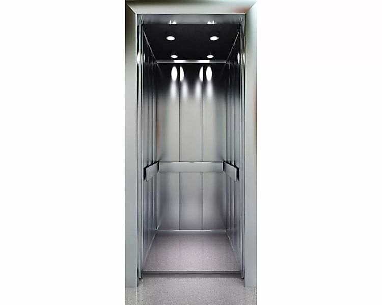 Trtapete "Aufzug grau" 0,91x2,11 m / selbstklebende Folie günstig online kaufen
