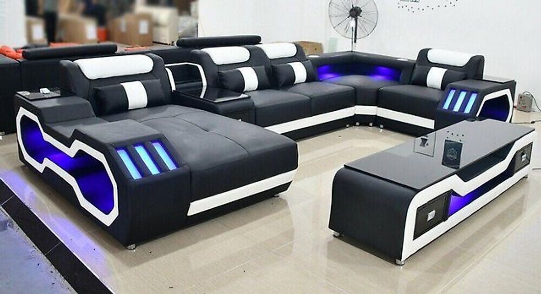 JVmoebel Ecksofa Polster Set Wohnzimmer L-Form Sofa Couch Ecke mit Hocker M günstig online kaufen
