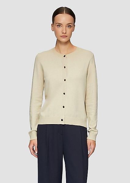 s.Oliver BLACK LABEL Strickjacke Strickjacke aus Viskosemix mit dekorativen günstig online kaufen