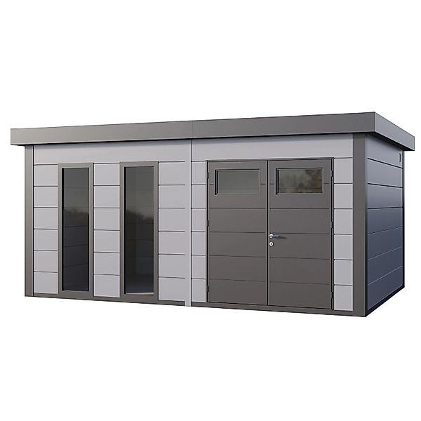 Gerätehaus Classico 5436+ Hellgrau 538 cm x 358 cm günstig online kaufen