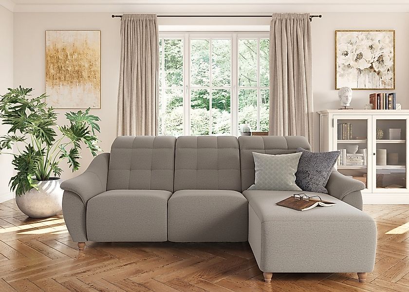 Home affaire Ecksofa "Boston L-Form" Kopfteilverstellung an jeder Sitzfläch günstig online kaufen