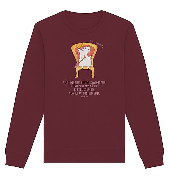 Mr. & Mrs. Panda Longpullover Einhorn König Größe L - Burgundy - Geschenk, günstig online kaufen