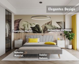 FDM Polsterbett Bettgestell Bettrahmen 120x200, 140x200, günstig online kaufen