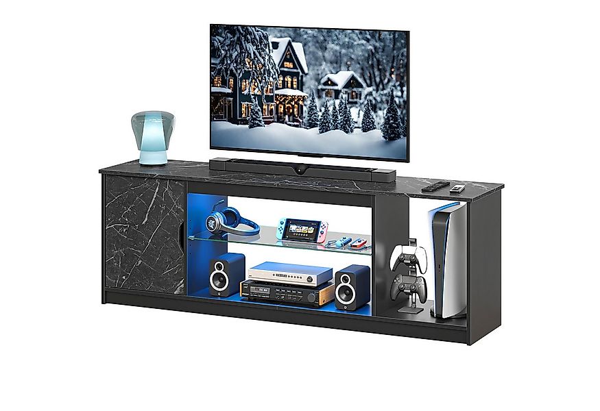 Bestier Lowboard TV-Schrank, Fernsehschrank mit RGB-LED (Breite 144,8 cm mi günstig online kaufen