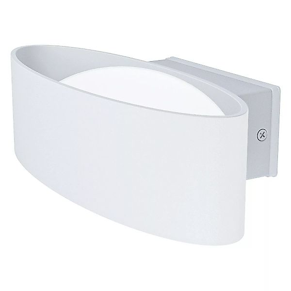 home24 Eglo LED-Wandleuchte Chinoa LED Modern Weiß ABS 27x8x14 cm (BxHxT) 1 günstig online kaufen