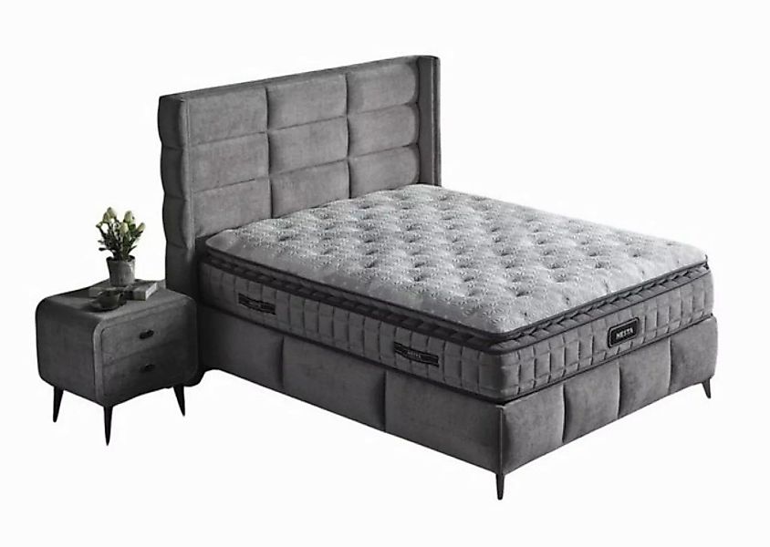 Villa Möbel Boxspringbett Nesta (Bett Set, Bett Set aus Bettkasten, Kopftei günstig online kaufen