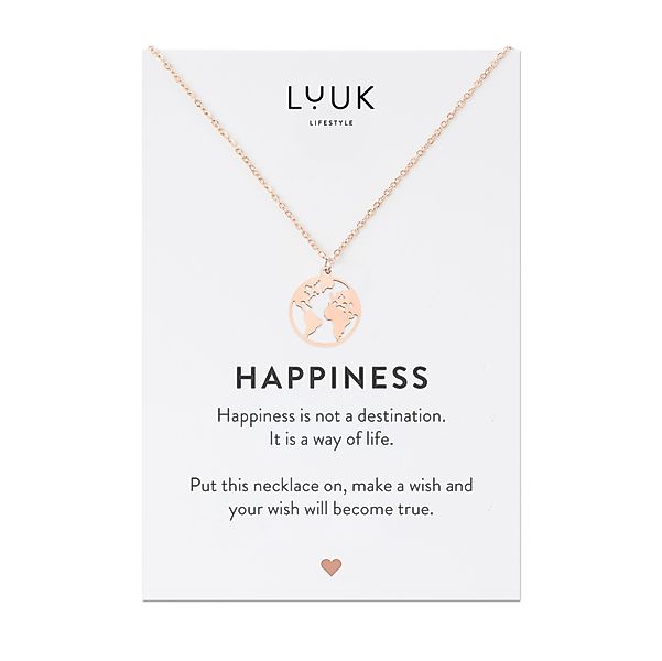 LUUK LIFESTYLE Kette mit Anhänger Weltkarte, günstig online kaufen