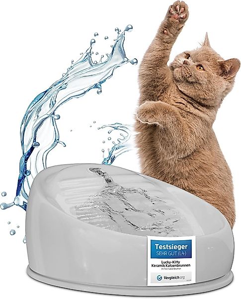 Lucky-Kitty Trinkbrunnen 1,5L Trinknapf für Katzen günstig online kaufen