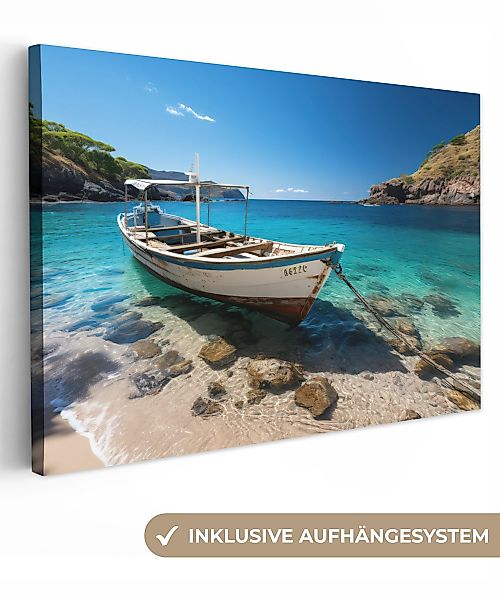 OneMillionCanvasses® Leinwandbild Boot - Wasser - günstig online kaufen