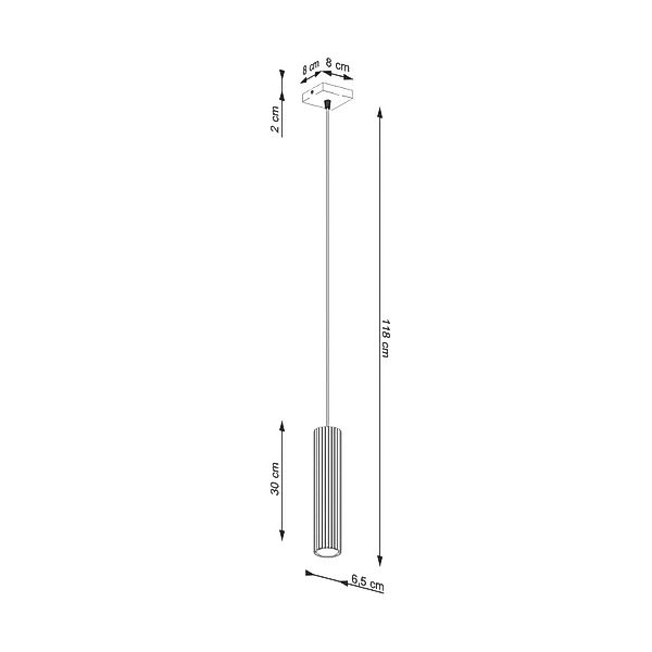 Pendellampe Karbon, goldfarben, Ø 6 cm, Aluminium günstig online kaufen