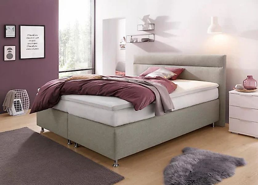 Westfalia Schlafkomfort Boxspringbett wahlweise mit LED-Beleuchtung günstig online kaufen
