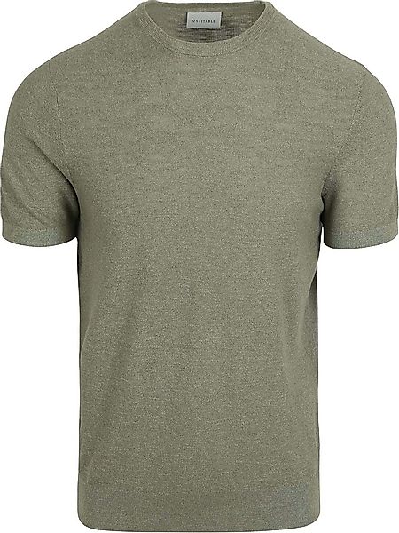 Suitable Piqué T-shirt Leinen Grün - Größe M günstig online kaufen