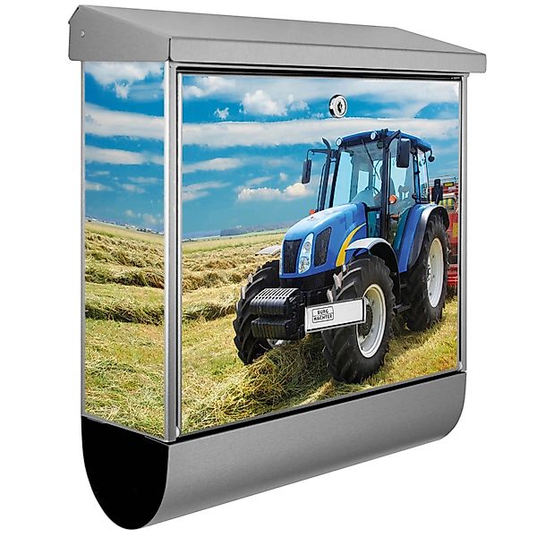 Banjado Briefkasten Edelstahl 38x39x12cm Mit Zeitungsfach Inkl. Montagemate günstig online kaufen
