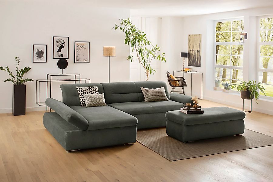 Home affaire Ecksofa "Avesa L-Form" Wahlweise mit Armteilvertsellung und Be günstig online kaufen