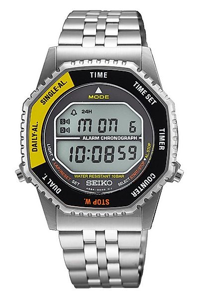 Seiko Digitaluhr Armbanduhr Digital-Chronograph Rotocall Schwarz/Gelb günstig online kaufen