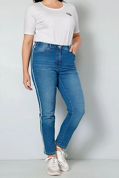 MIAMODA Regular-fit-Jeans Jeans Slim Fit Zierband 5-Pocket günstig online kaufen