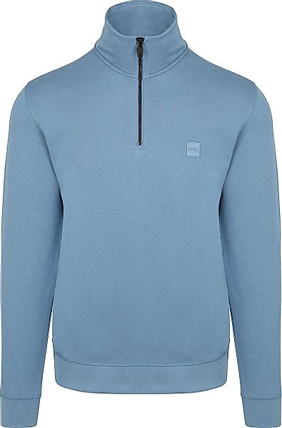 BOSS Zetrust Halfzip Pullover Blau - Größe M günstig online kaufen