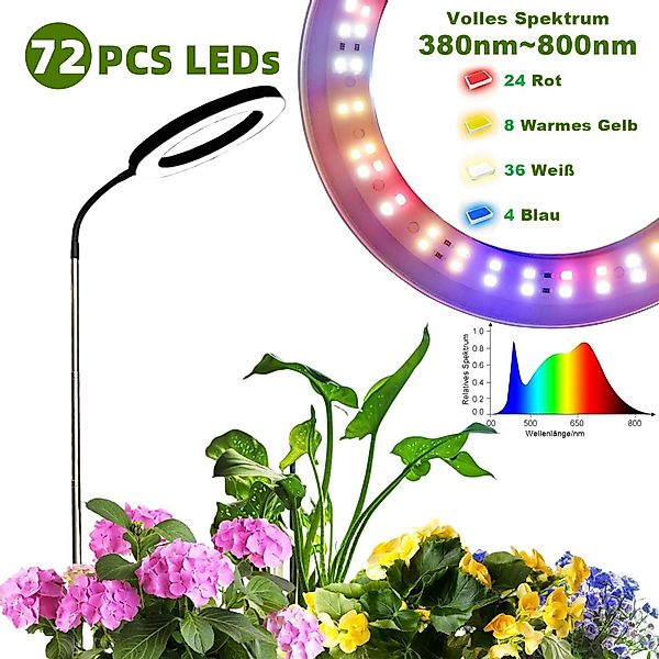 LMaxhome Pflanzenlampe LED Vollspektrum Wachstumslicht 25-155CM günstig online kaufen