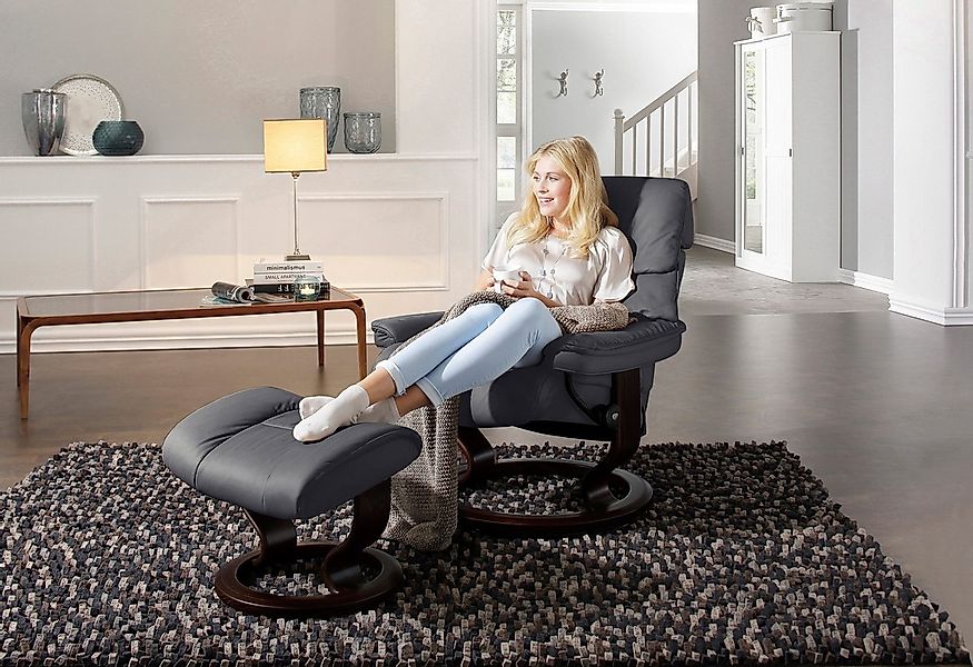 Stressless Relaxsessel "Ruby", (Set), mit Classic Base, Größe L, Gestell Ei günstig online kaufen