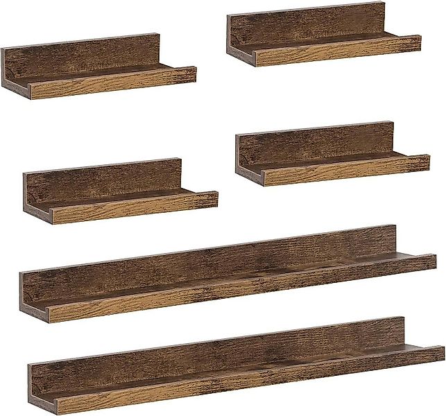 Woltu Bilderleiste, (Set, 6 St), 6er, Bilderregal Fotoleiste erhöhte Vorder günstig online kaufen