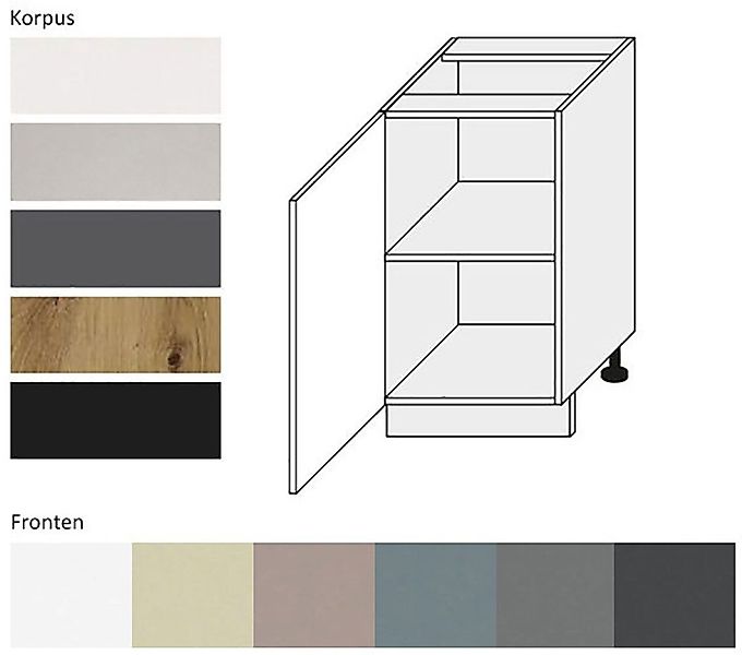 Feldmann-Wohnen Unterschrank Kvantum (1-türig, 1 Fach, günstig online kaufen