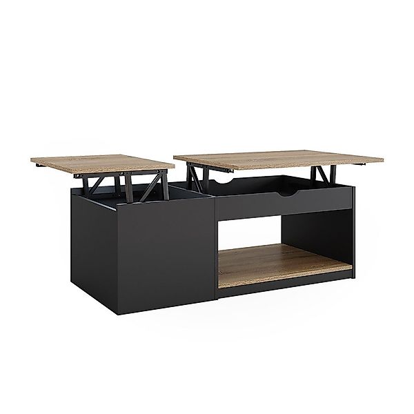 Vicco Couchtisch Avela, Schwarz/Sonoma, 110 x günstig online kaufen