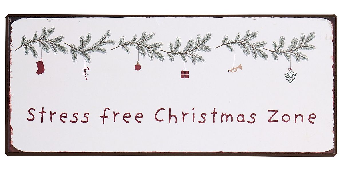 Ib Laursen Metallschild Ib Laursen Wandschild Metallschild Schild "Stress f günstig online kaufen