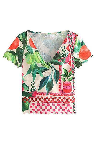 Next T-Shirt Strukturiertes T-Shirt mit V-Ausschnitt (1-tlg) günstig online kaufen